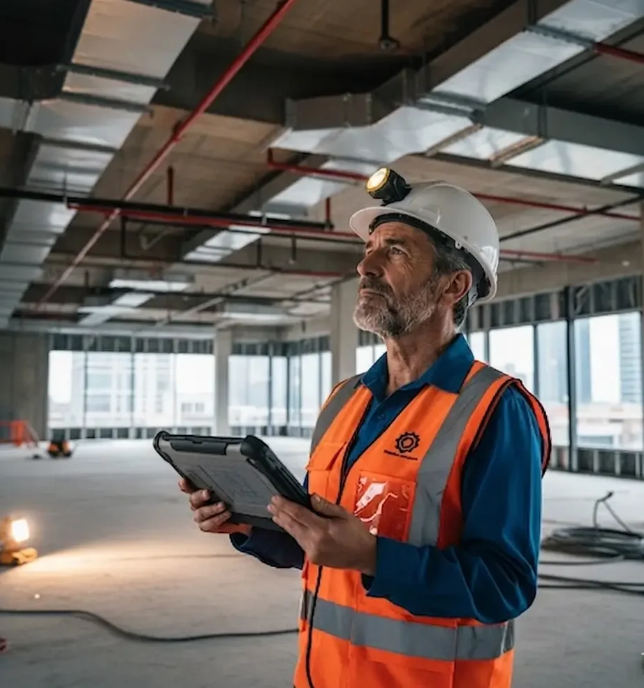 Engenheiro em inspeção técnica